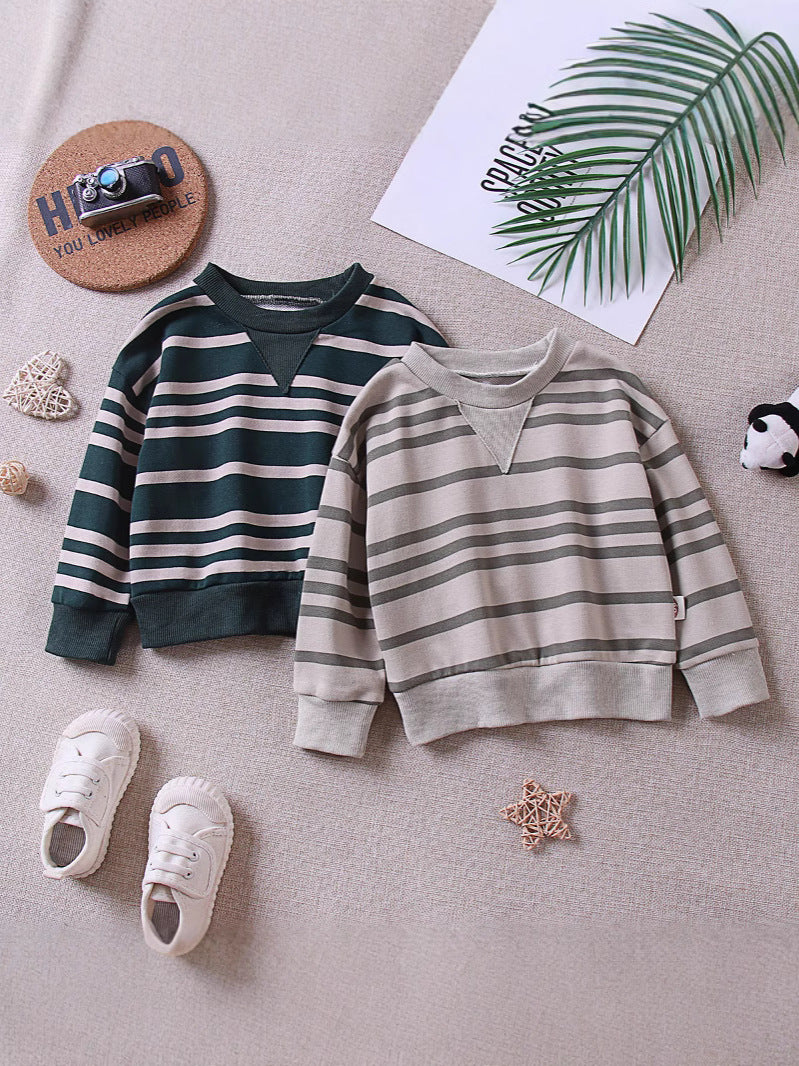Unisex Triangle Striped Pullover Sweatshirt