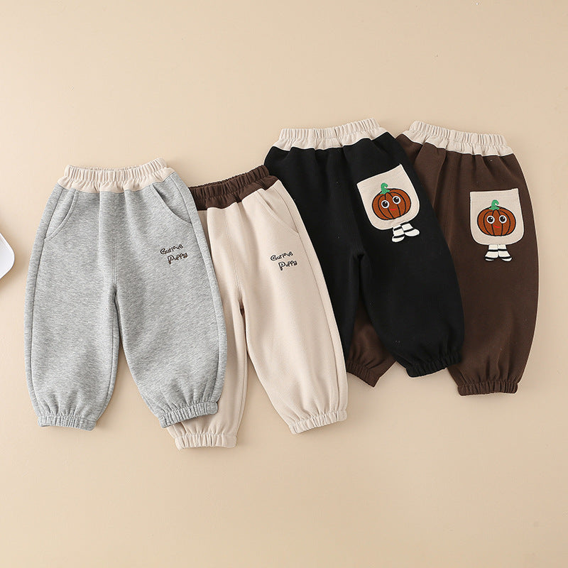 Unisex Cotton Pumpkin Trousers with Open Crotch