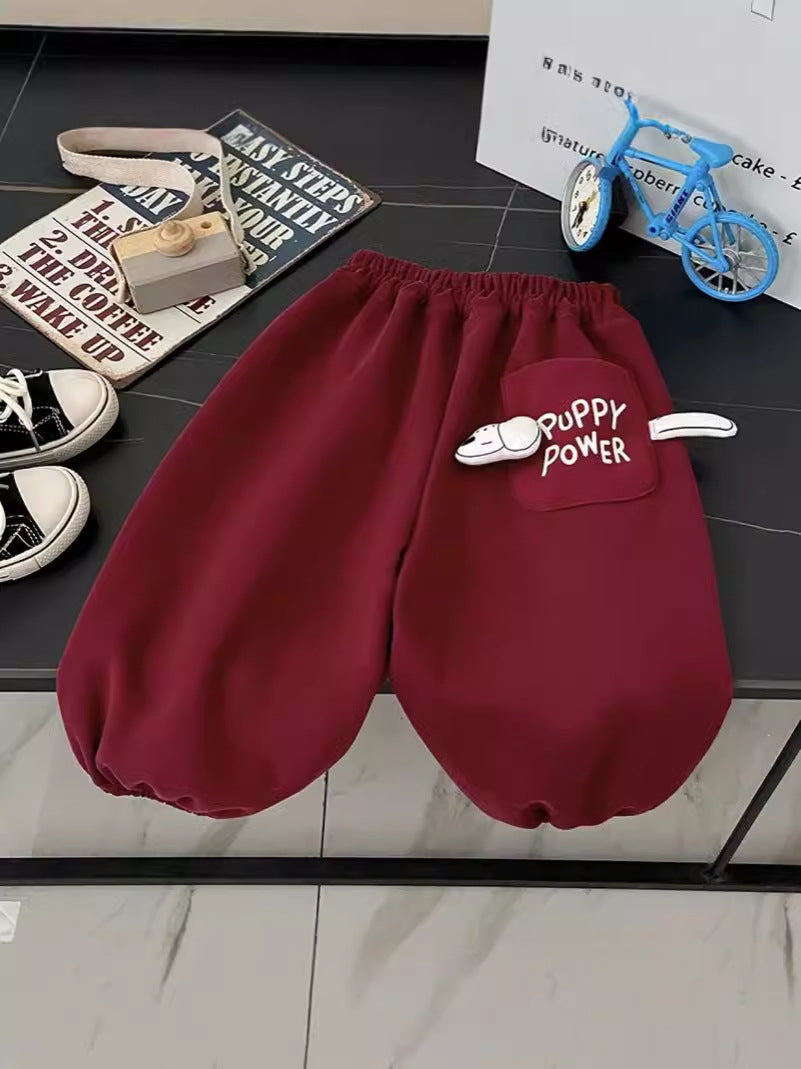 Unisex Class A Brushed Puppy Cotton Sweatpants