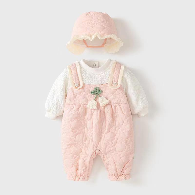 Unisex Class A Padded Orchid Romper with Hat
