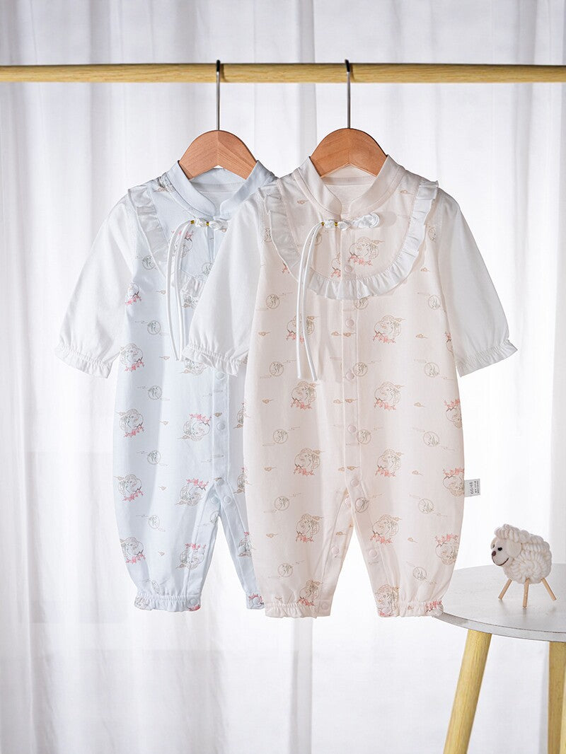 Unisex Class A Cotton Cloud Window Romper