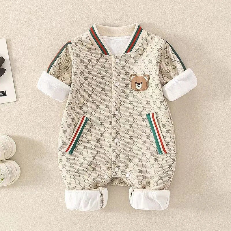Unisex Category A Lined Bear Romper