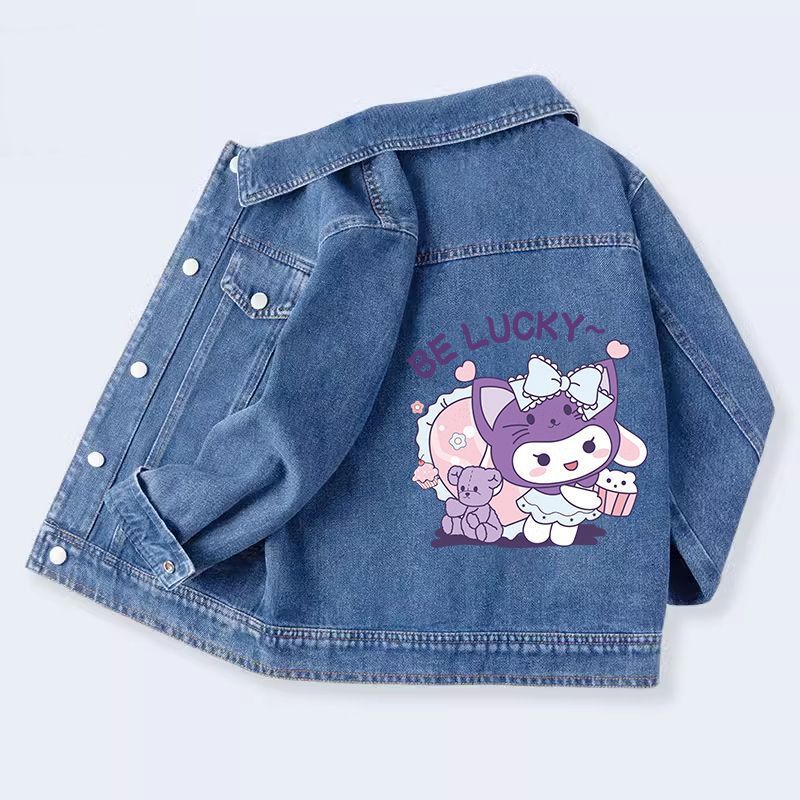 Unisex Class A Korean Lucky Rabbit Denim Jacket