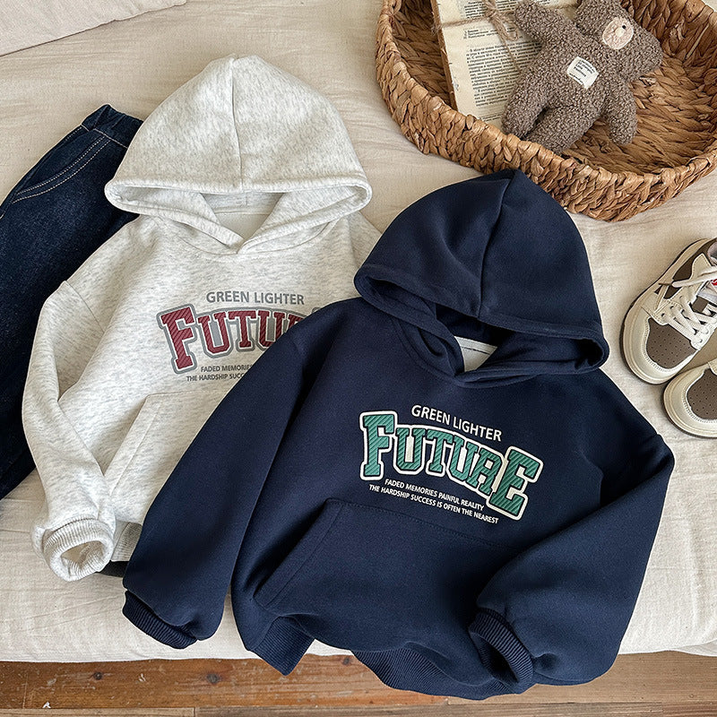 Boys' Class A Letter Fleece Hoodie