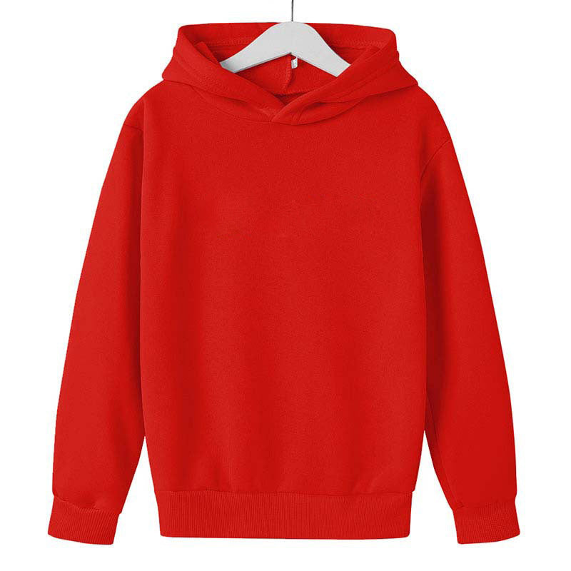 Unisex Cartoon Plain Brushed Hoodie