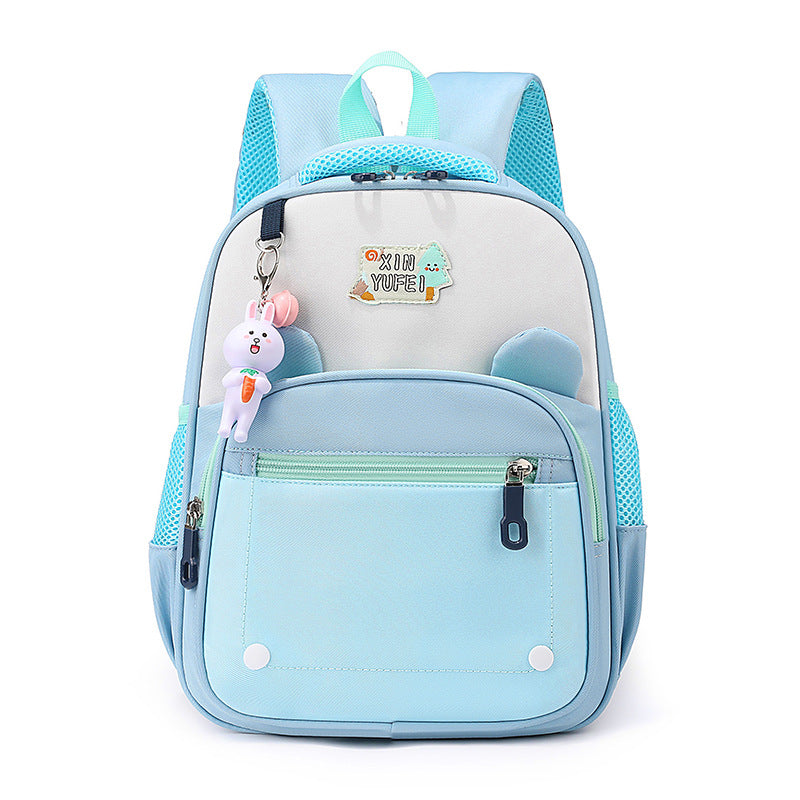Cute Cartoon Nylon Kindergarten Backpack with Reflective Details