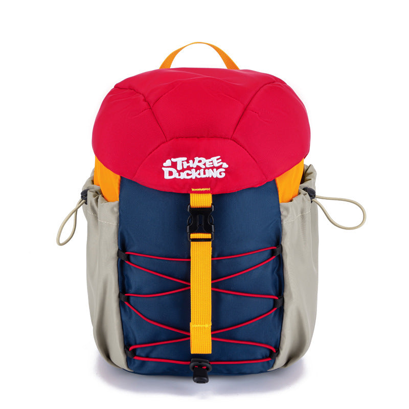 Lightweight Oxford Cloth Kids Backpack with Embroidery and Reflective Details