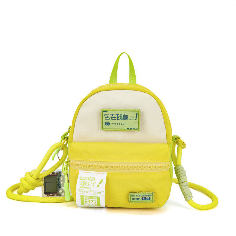 Lightweight Oxford Cloth Sports Sling Bag with Color Blocking