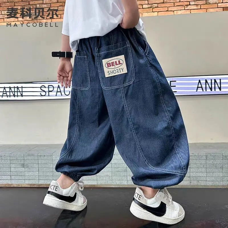 Boys' Lightweight Thin Blue Denim Jeans