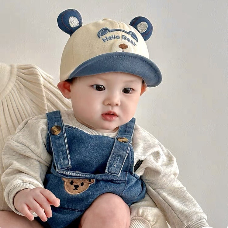 Cute Nylon Baby Peaked Cap with Breathable Sunshade Design