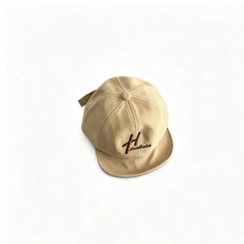 Baby Nylon Letter H Embroidered Soft Brim Duckbill Cap Adjustable Hat