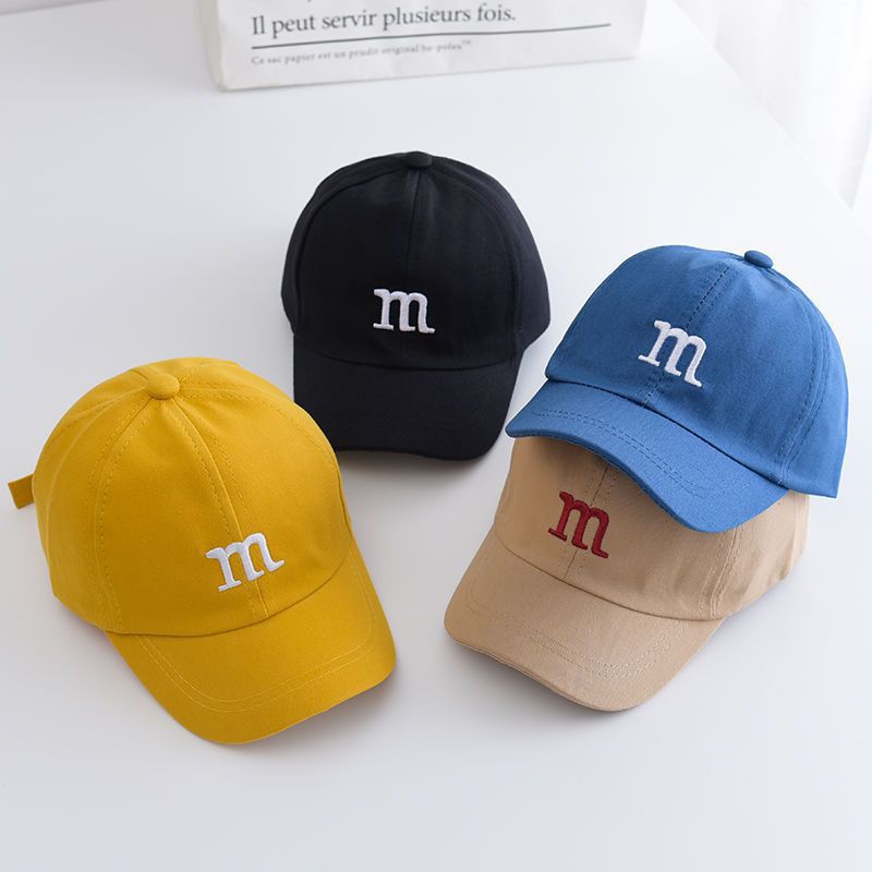 Baby M Letter Peaked Cap Wide Brim Sun Protection Hat