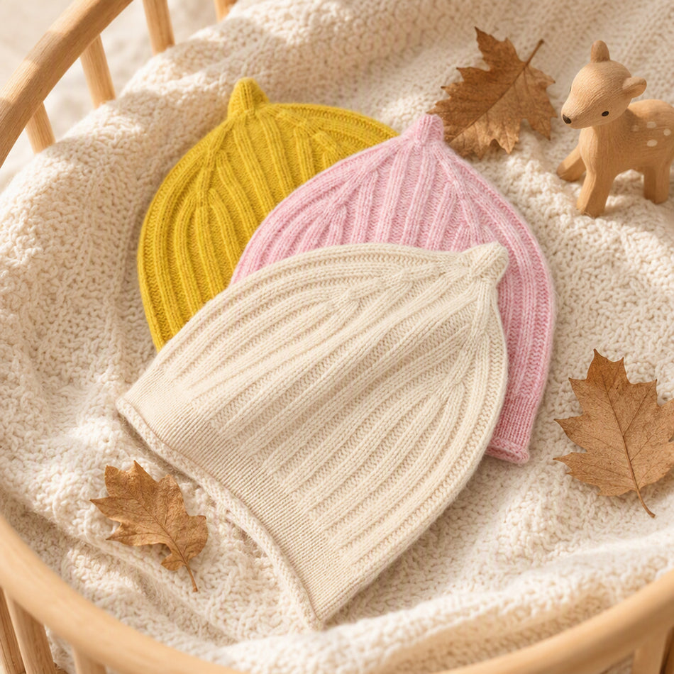 Baby Pure Wool Bud Shape Warm Knitted Hat