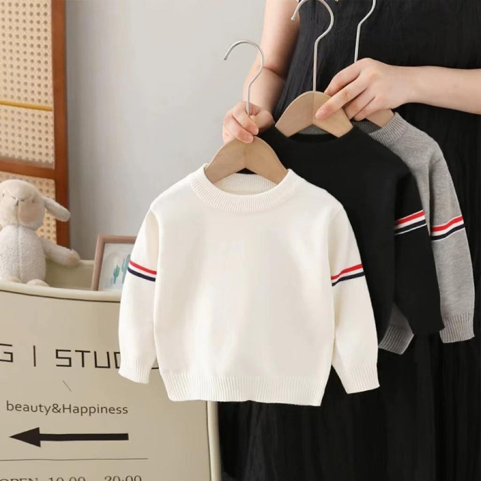 Boys' Crewneck Long-Sleeve Knit Sweater
