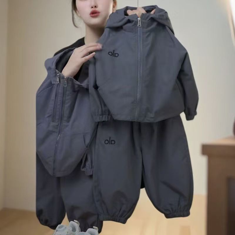 Boys' Polyester Two-Piece Spring Autumn Letter Set