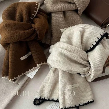 Women's Wool Blend Knitted Winter Scarf