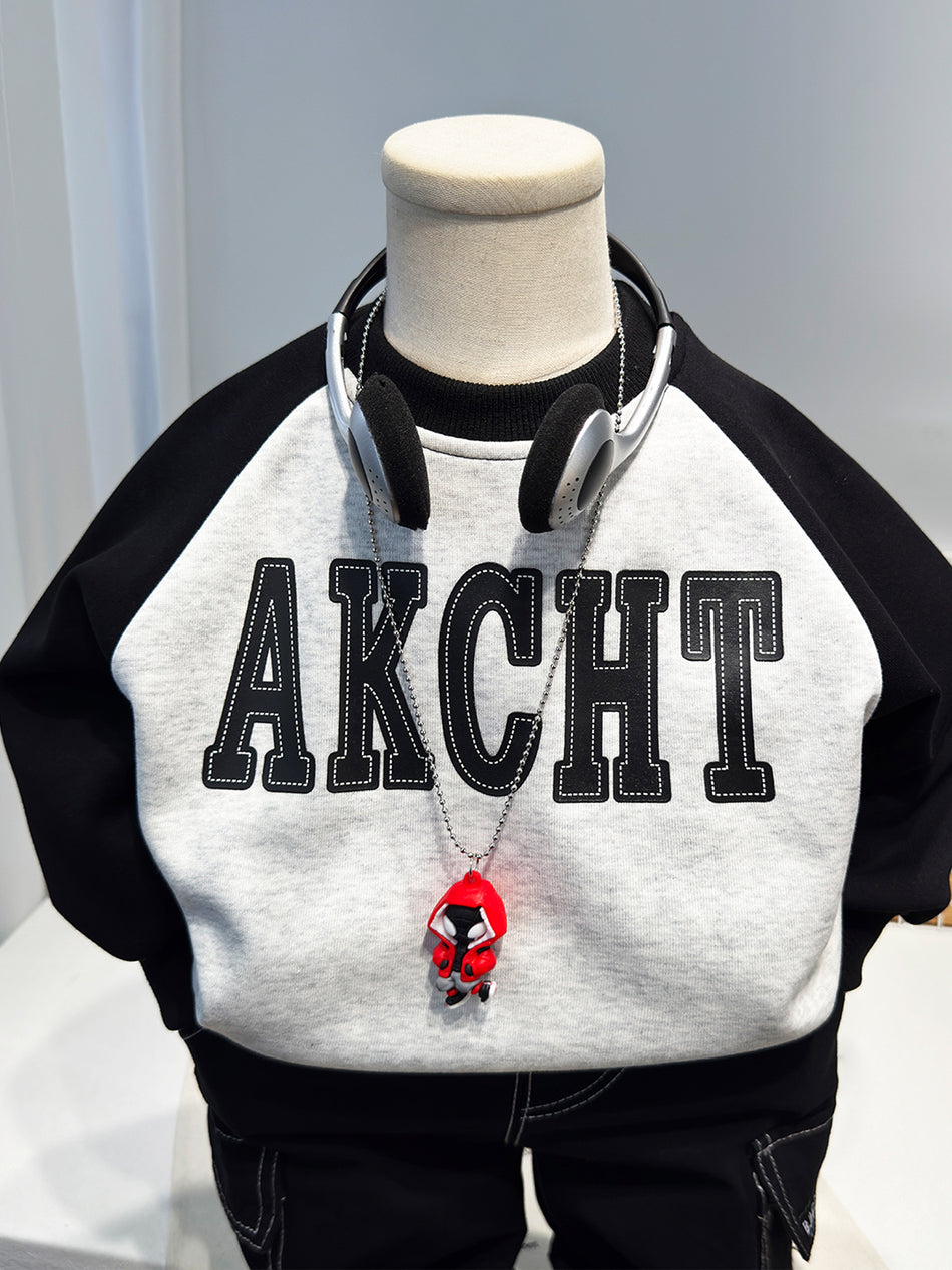 Boys' Casual Half-Zip Mock-Neck Cotton Pullover Sweatshirt