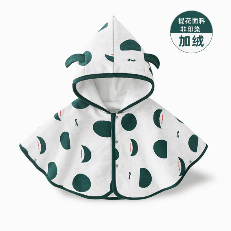 Toddler Polka Dot Hooded Cotton Cloak