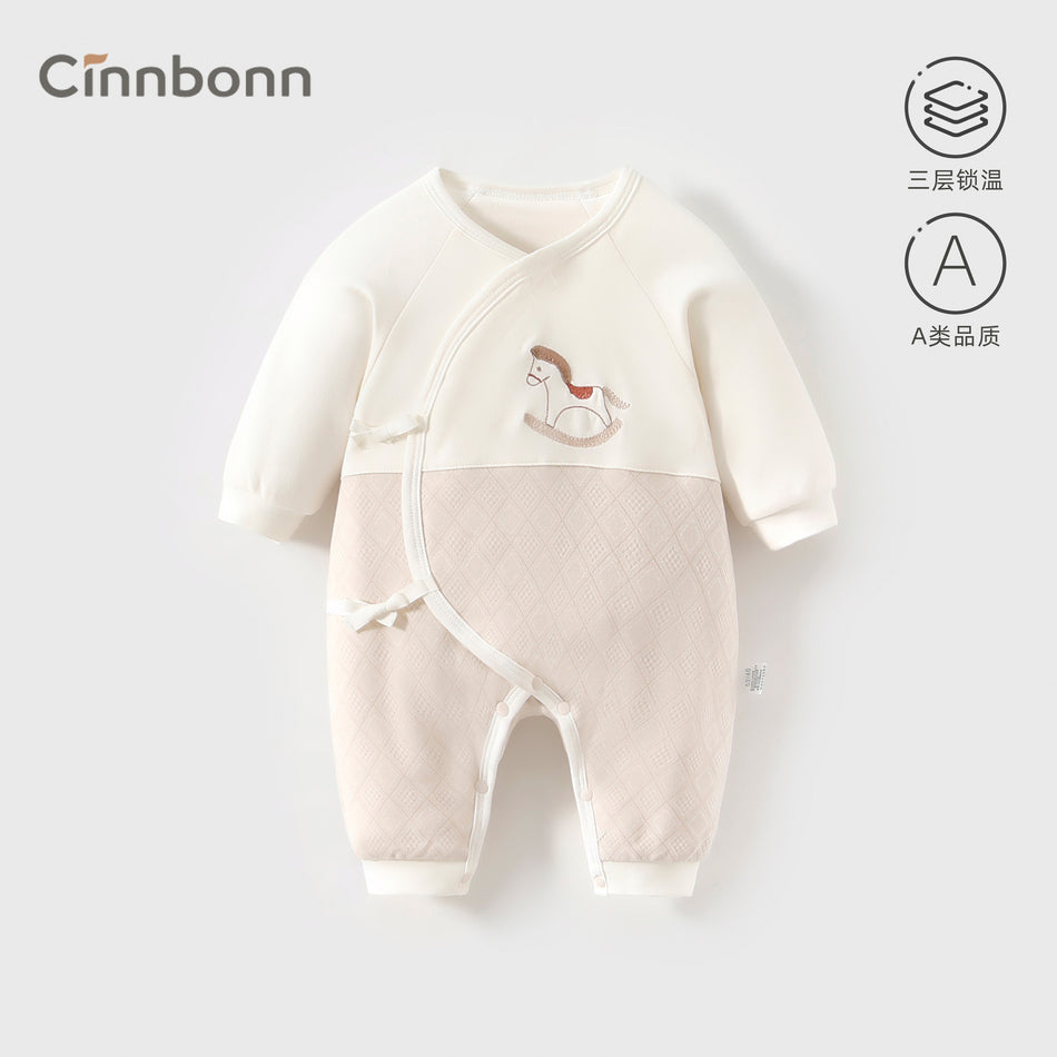 Baby 100% Cotton Quilted Winter Butterfly Romper