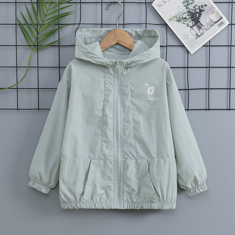 Boys' UV Protection Lightweight Hooded Outwear Jacket