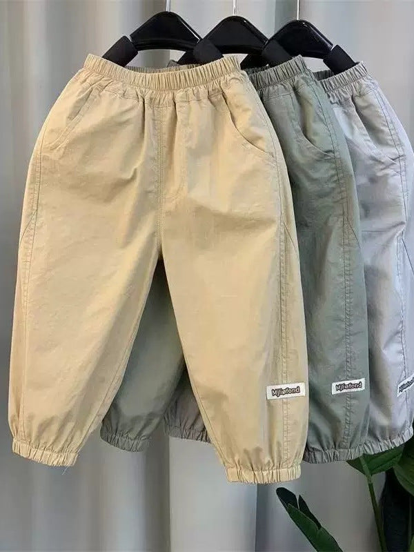 Boys' Summer High Waist Loose Casual Anti-Mosquito Pants