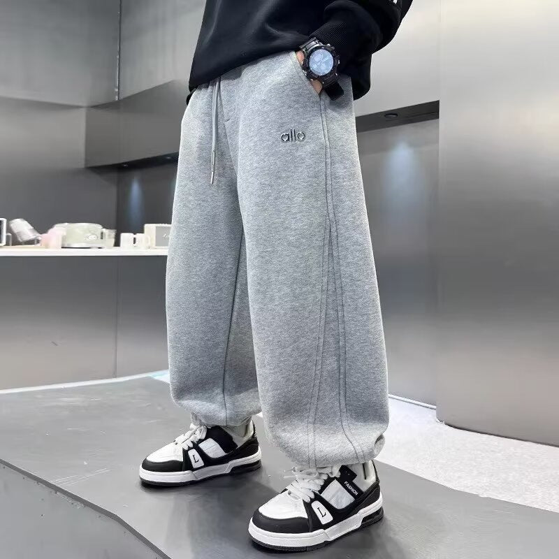 Boys' Class B Mid Waist Letter Print Sport Sweatpants