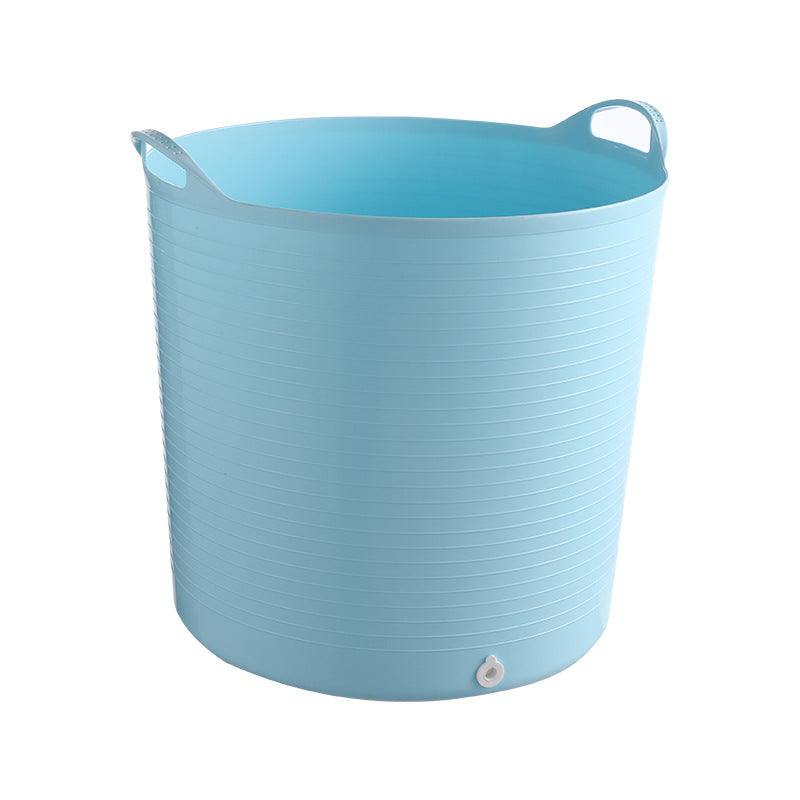 Thickened Plastic Baby Bath Bucket with Drain Hole