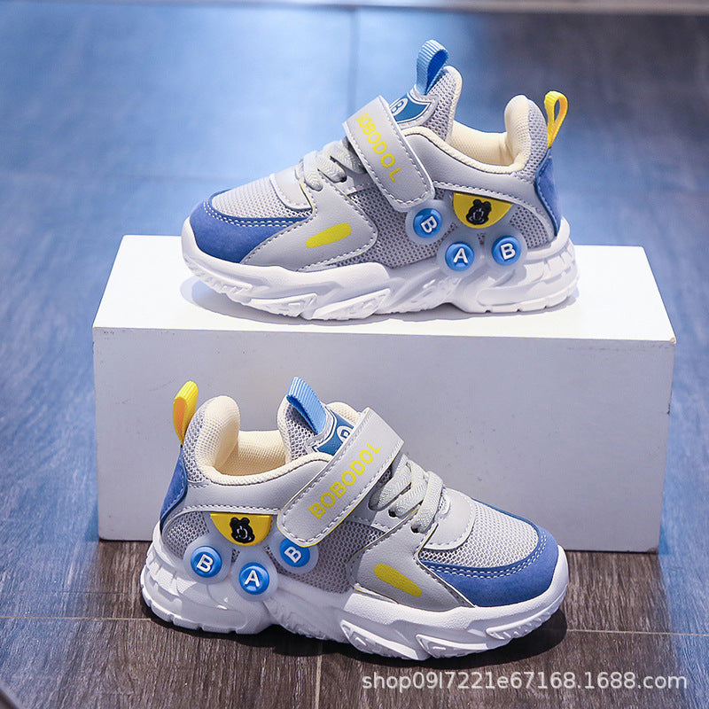 Kids’ Mesh Sports Shoes – Spring Autumn Cartoon Style