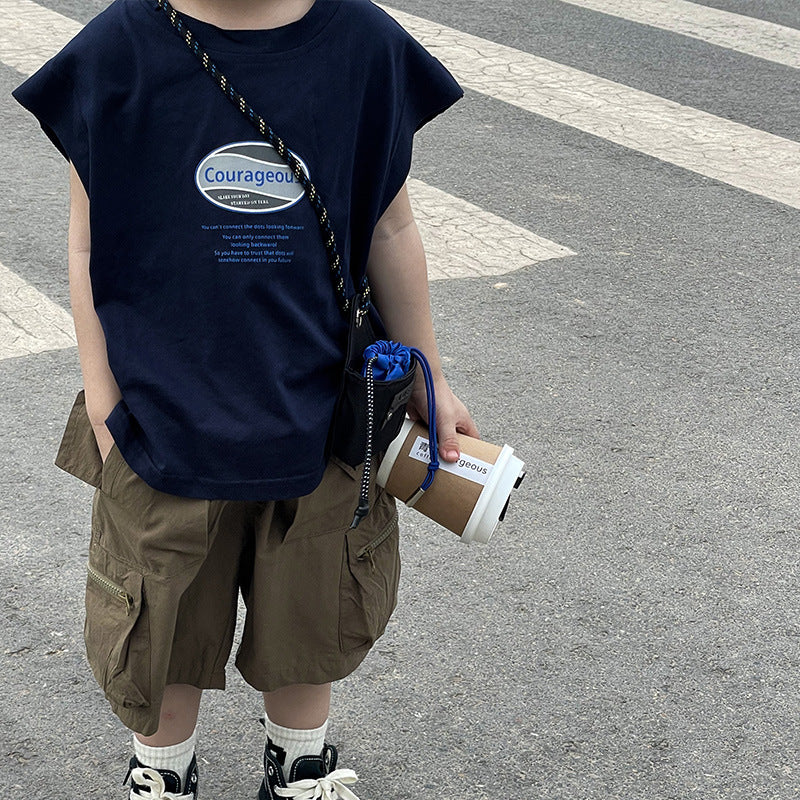 Boys' Sleeveless Summer Vest – Stylish Cool T-Shirt 2024