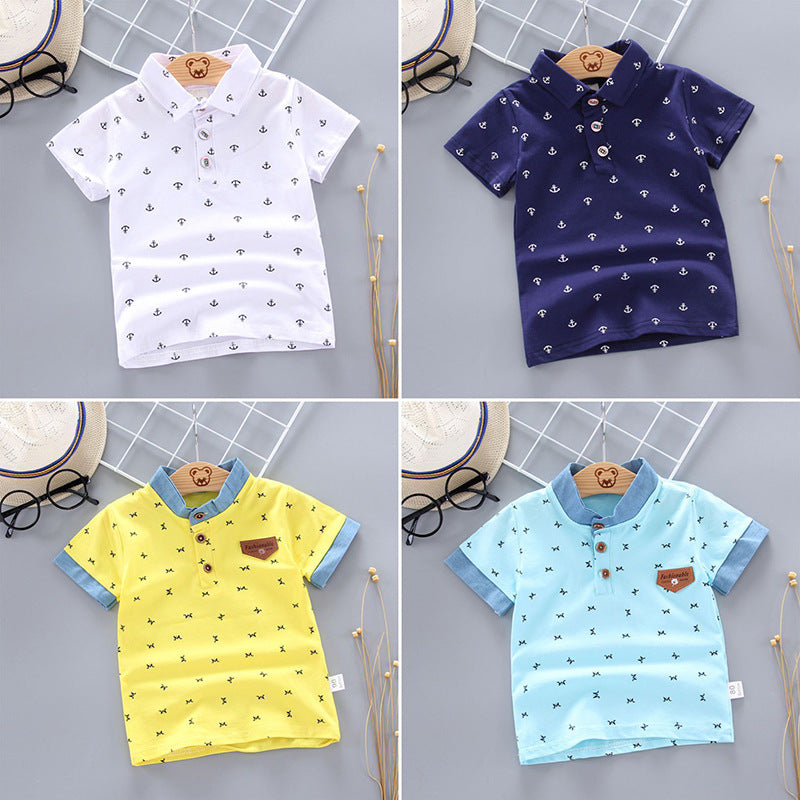 Boys’ Korean Style Short-Sleeve POLO T-Shirt Summer