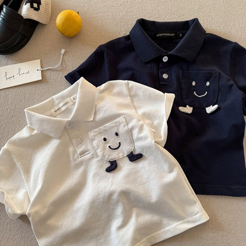 Kids’ Smiling Face POLO T-Shirt Summer