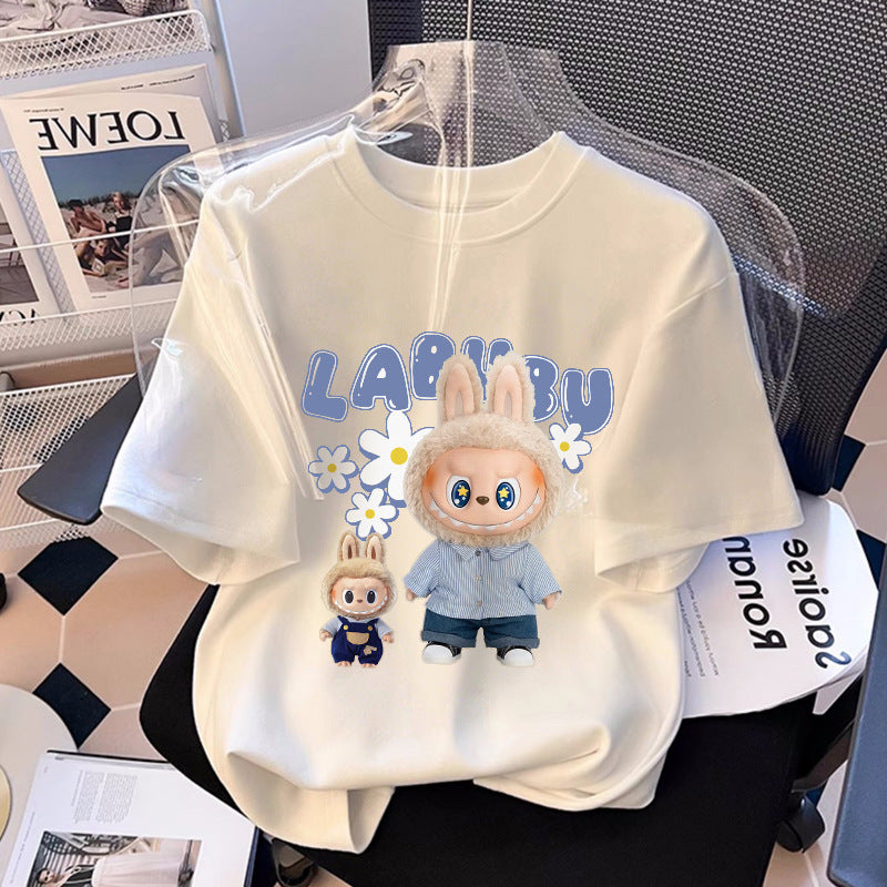 Kids’ Cotton Labubu T-Shirt – Loose Summer Fashion Top