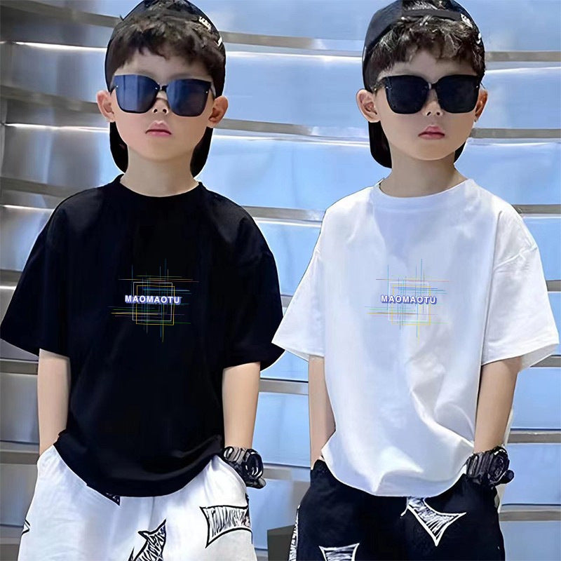 Handsome Boys Cotton White Half Sleeve T Shirt Summer Outfit