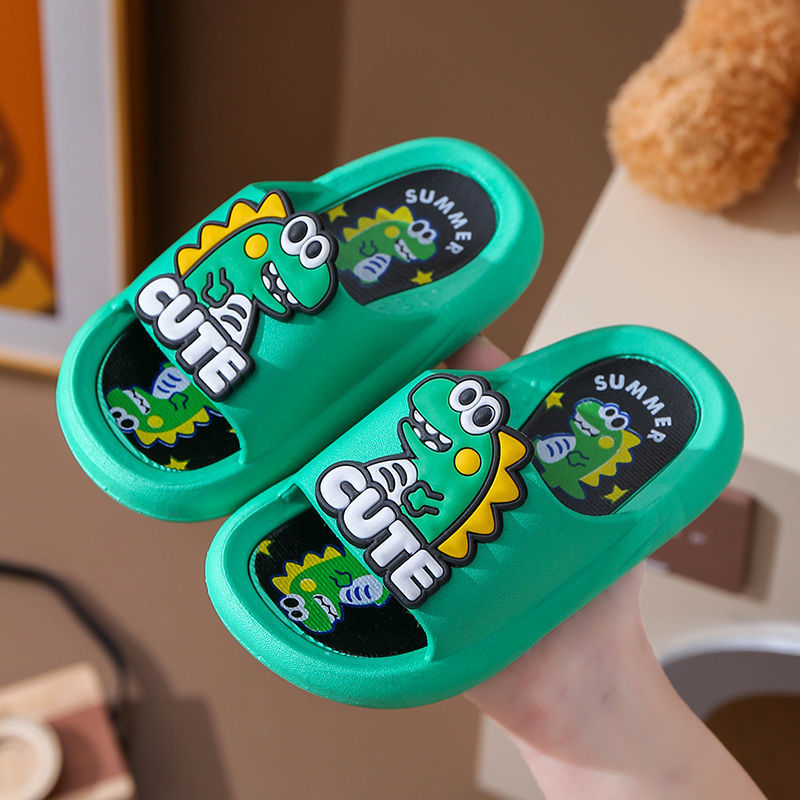 Dino Cartoon Kids’ Sandals – Soft Non-Slip Summer Wear