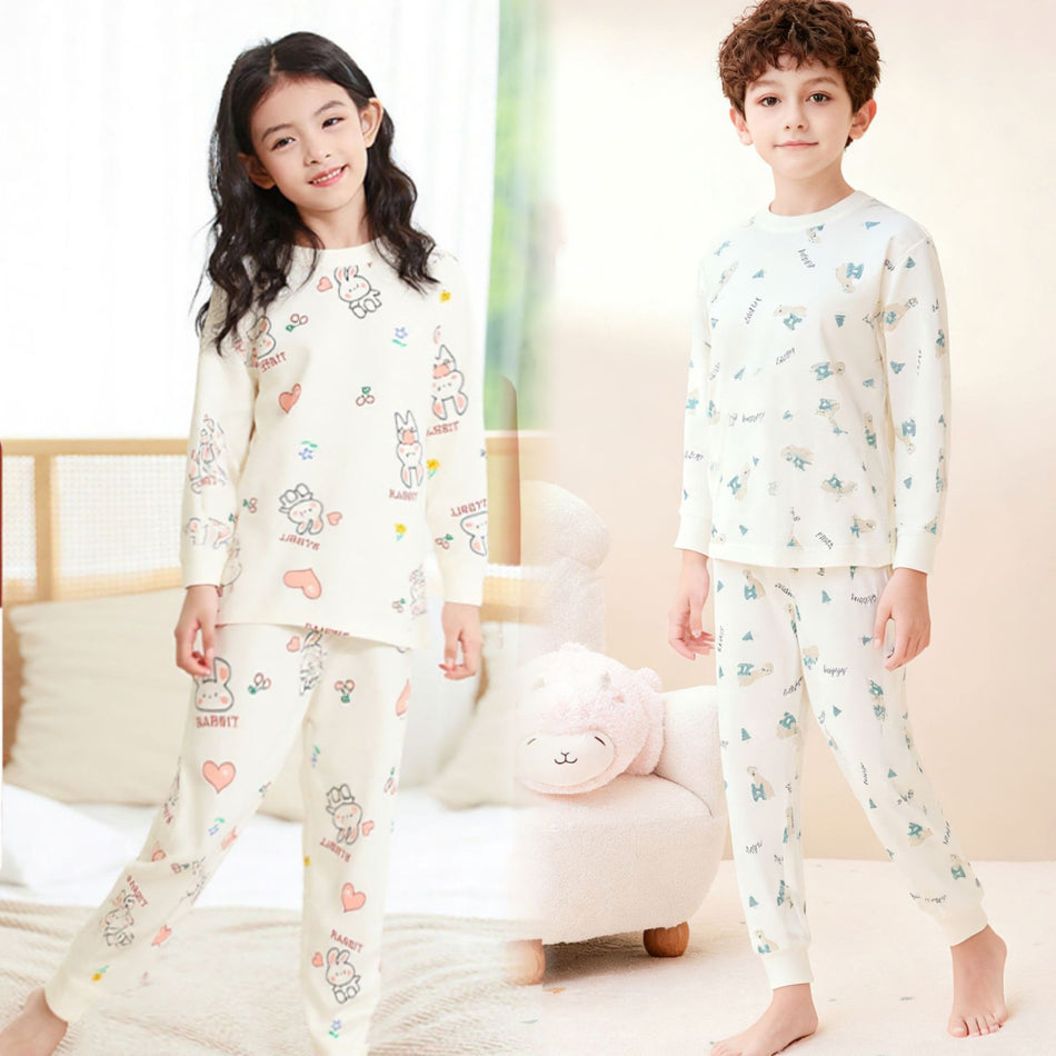 Kids 100% Pure Cotton Intimate Pajama Set – Autumn Wear