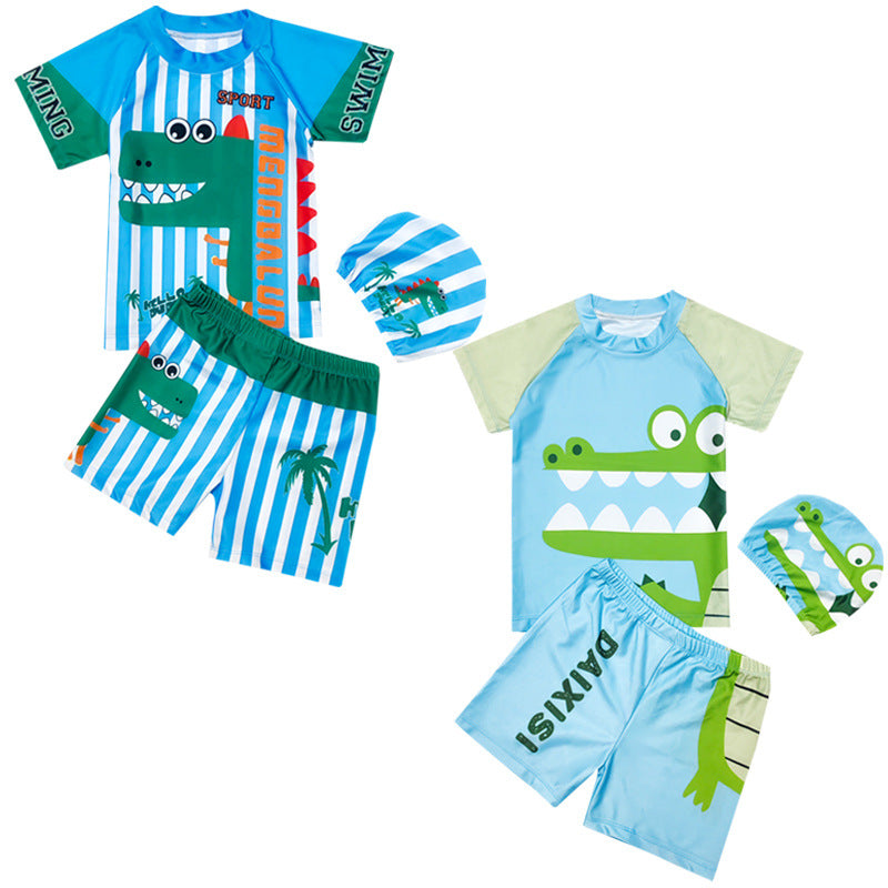 Boys’ Dinosaur Swim Set – Quick-Dry & Comfy Fit