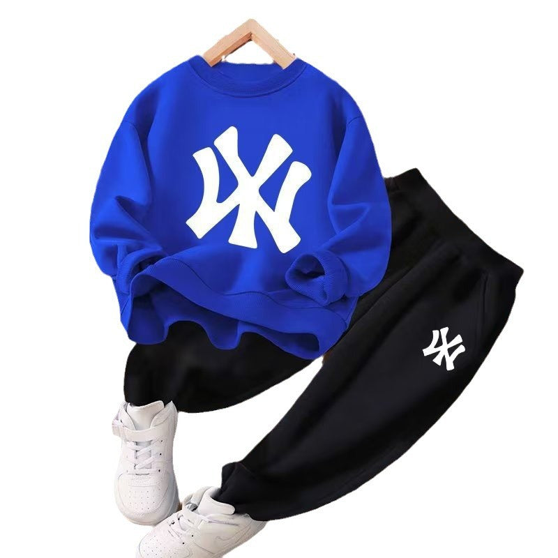 Boys’ 2023 Autumn Sports Sweater – Round Neck Top