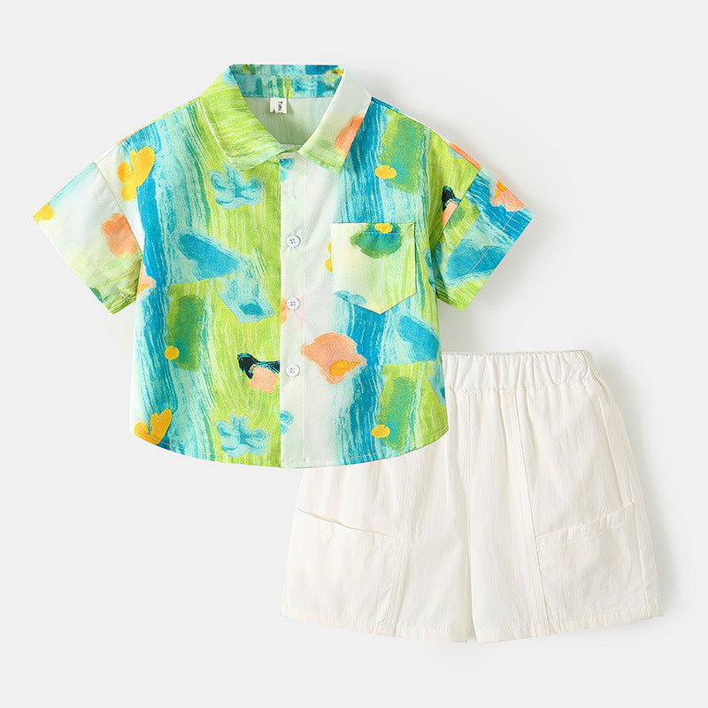 Boys Graffiti Short Sleeve Summer Shirt Lightweight Top