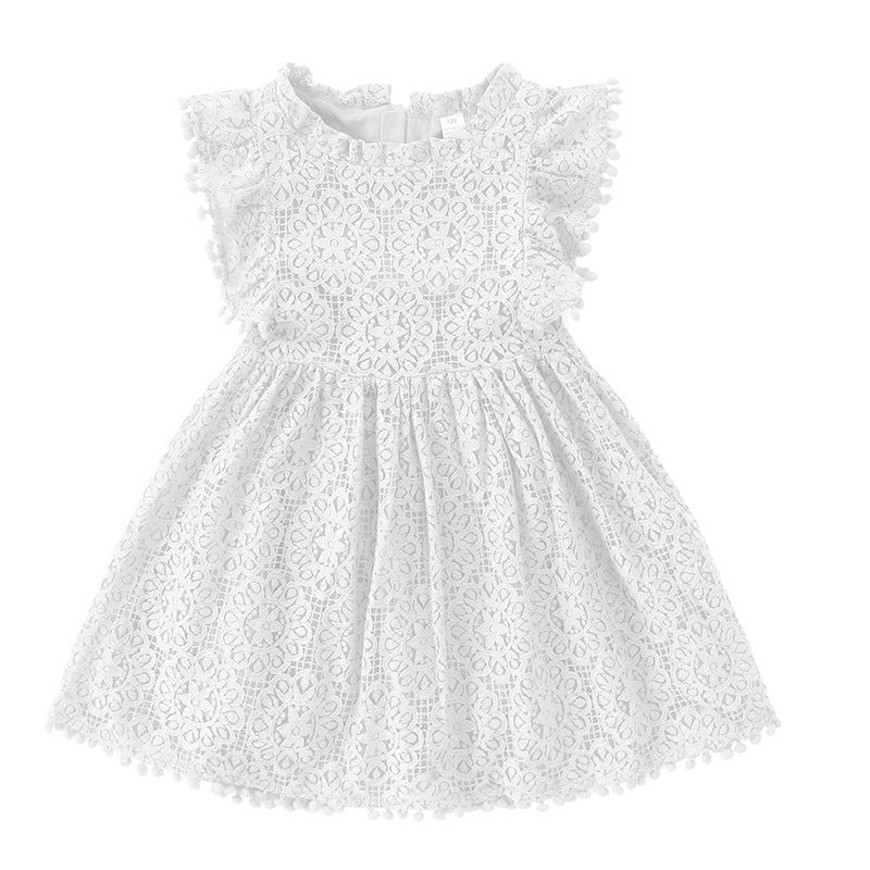 Lace Princess Dress for Girls – Summer Flying Sleeve Design