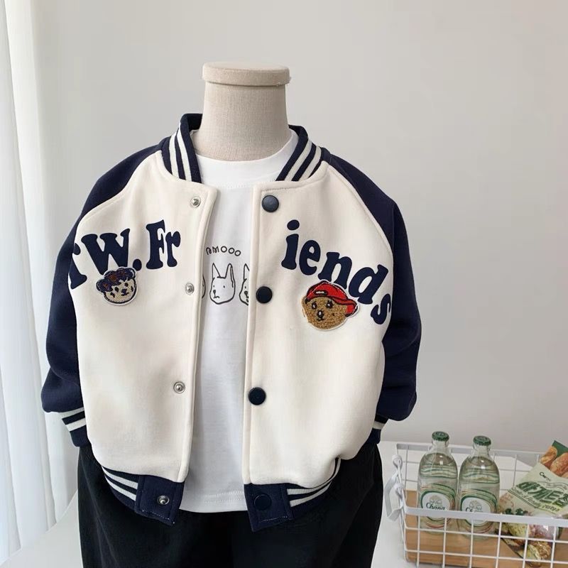 2025 Boys’ Baseball Jacket – Trendy Spring & Autumn Coat