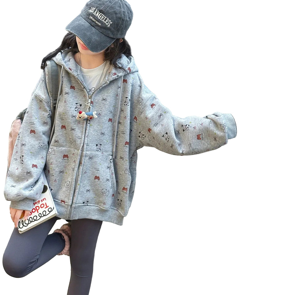 Girls Fleece Sweatshirt Cardigan – Winter Warm