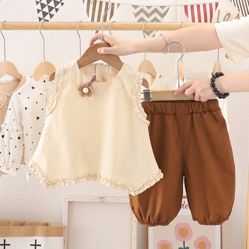 Girls’ Summer 2-Piece Set – Cute & Comfy Outfit 2024