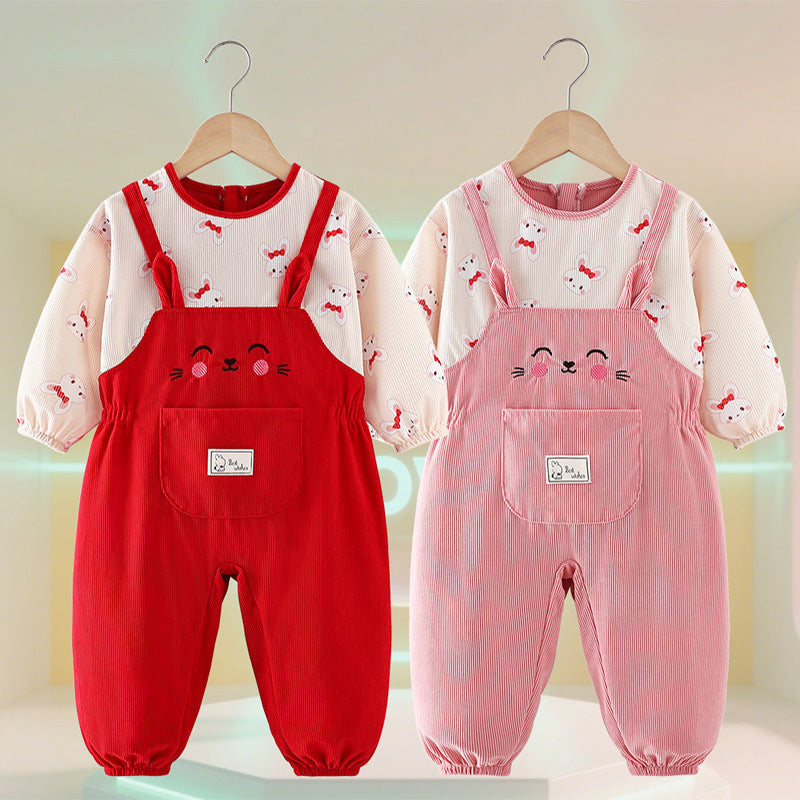 Baby Autumn Winter One Piece Crawling Protective Coveralls