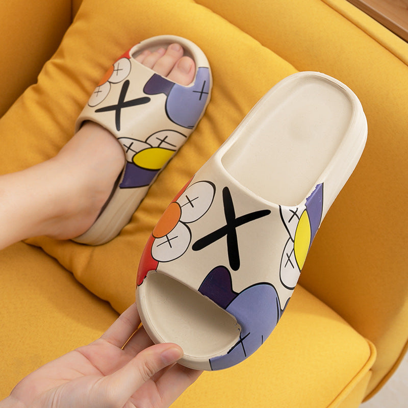 Kids’ Graffiti Coconut Slippers Non-Slip Summer Wear