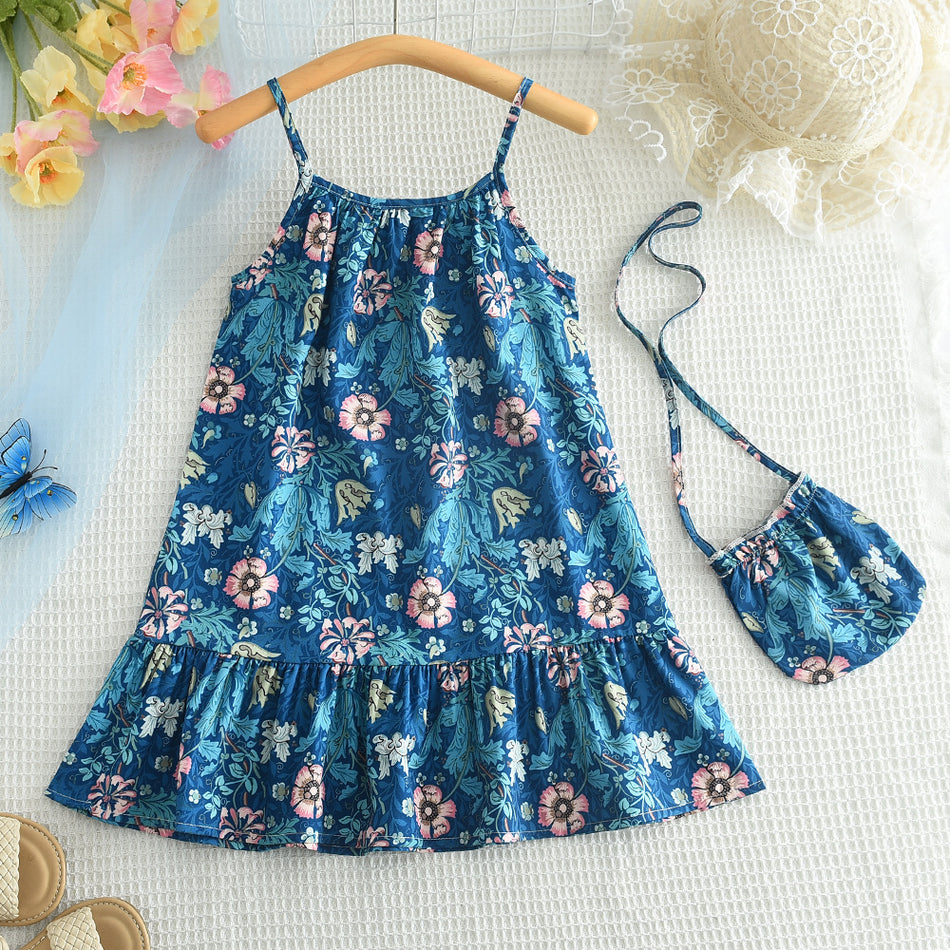 Girls’ Floral Slip Dress – Summer Princess Skirt 2024