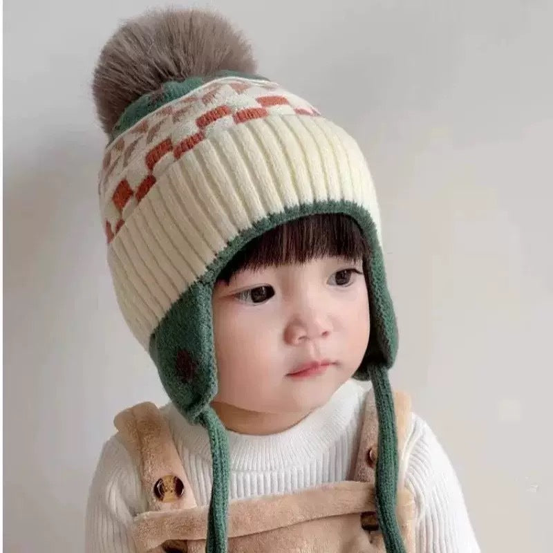 Kids Woolen Winter Hat – Ear Protection Lei Feng Cap