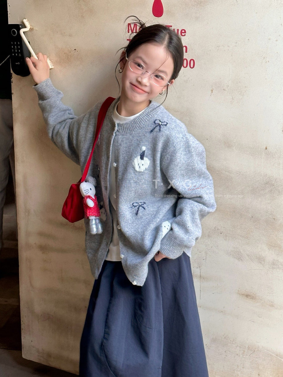 Girls’ Western Korean Cardigan Sweater
