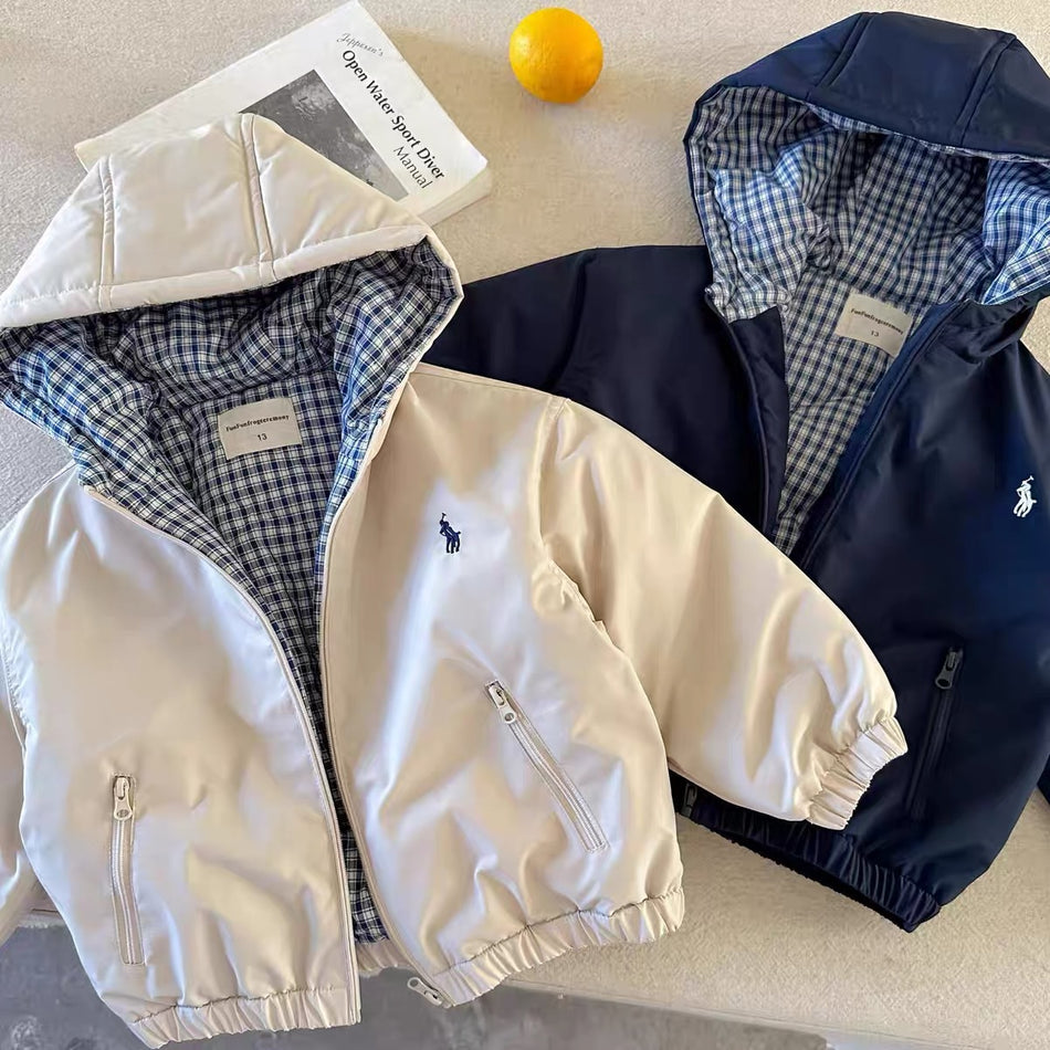 Children’s Quilted Hooded Cotton Jacket Warm Wear