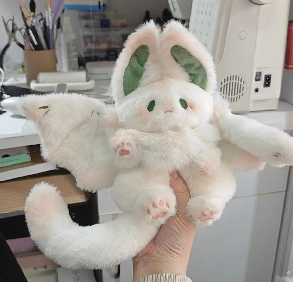 Flying Bat Rabbit Plush Toy White Soothing Rag Doll Gift