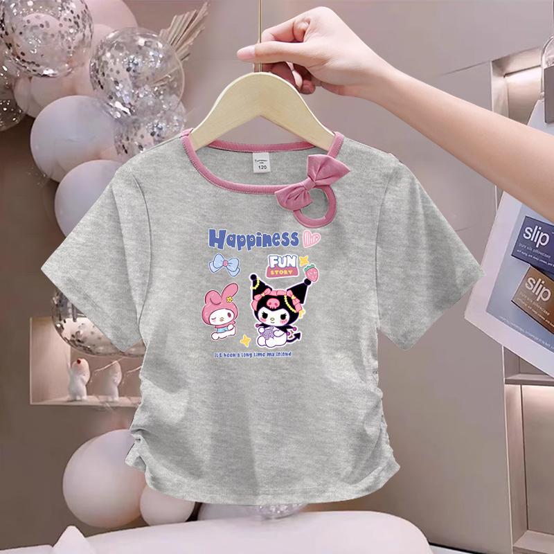 Girls Striped Fleece-Lined Thermal T-Shirt